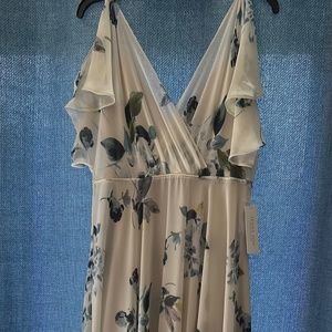 Jenny Yoo OHSoft Blue Sage Floral Dress - Aeryn Style- size 8 NWT